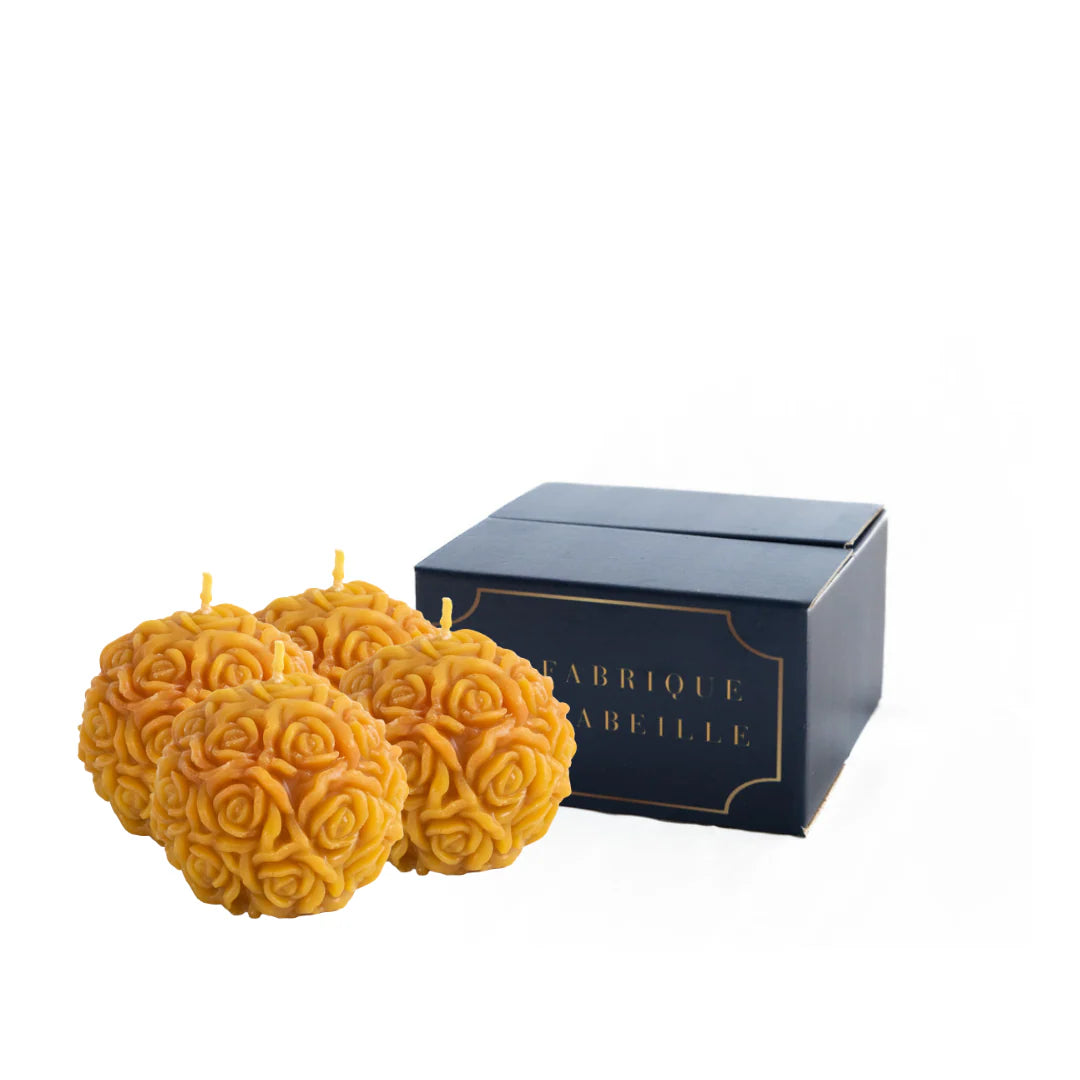 Bougie en forme de fleur de rose (≈20h)