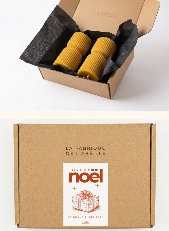 Coffret entreprise duo, bougies totem 20h