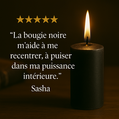 Bougie Noire (protection, stopper énergies et pensées négatives)