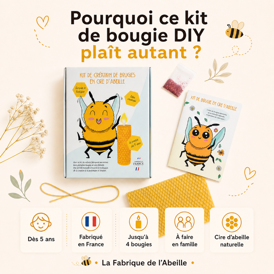 kit de création de bougies naturelles pour enfan