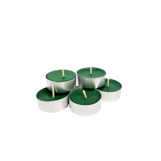  bougies chauffe-plat vertes 