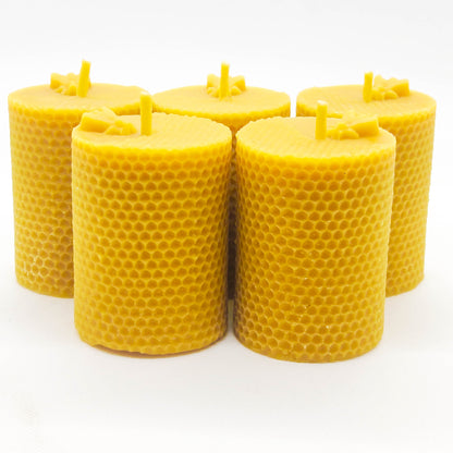 Bougie moulée longue durée en cire d'abeille